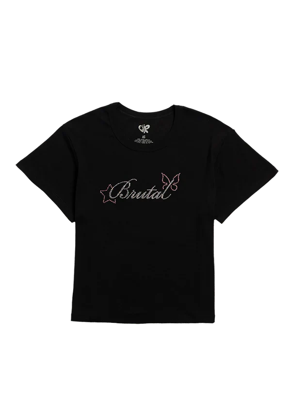 brutal rhinestone baby t-shirt
