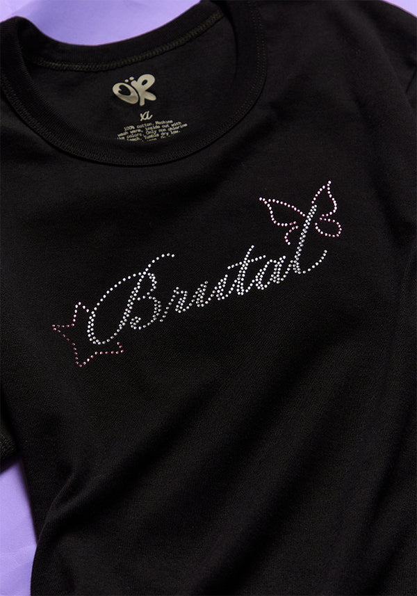 brutal rhinestone baby t-shirt - Alternate View