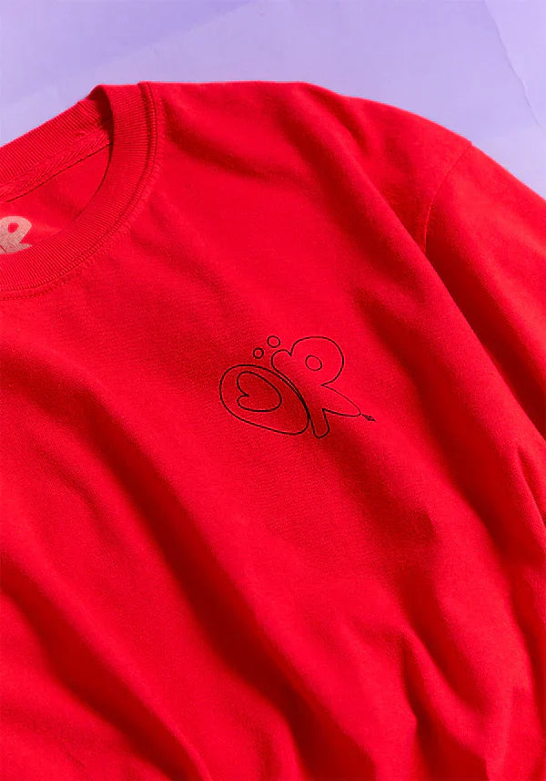 oversized sun in my mother fucking pocket t-shirt in red - Alternate View