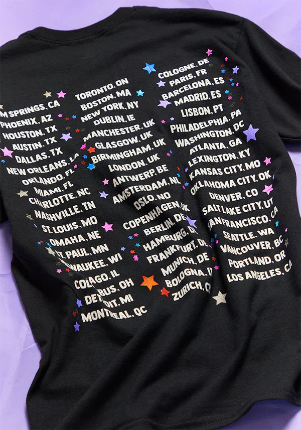 spill your GUTS live dateback t-shirt in black - Alternate View