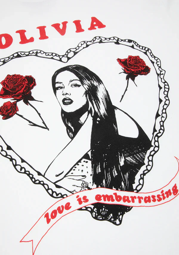 love is embarrassing t-shirt - Alternate View