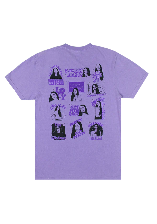 GUTS world tour tracklist t-shirt in purple - Alternate View