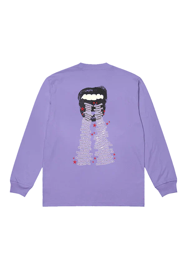 GUTS dateback longsleeve t-shirt in purple - Alternate View