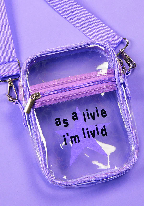 as a livie i'm livid clear crossbody bag - Alternate View