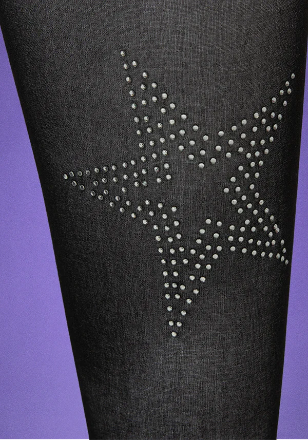 sparkly star sheer tights - Alternate View